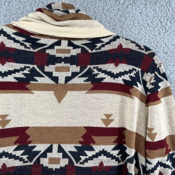 Under Skies Tribal Western Waterfall Cardigan Sweater Sz Large - Picture 15 of 15